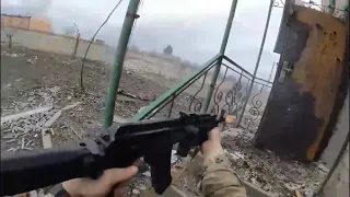 Ukraine GoPro - Bakhmut Street Firefighting with Russian Wagner Soldiers Helmet Cam