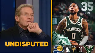 UNDISPUTED | Skip SHOCKED Lillard's 35-Pts 1st half helps Bucks beat Pacers 109-94 without Giannis