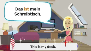 Deutsch Lernen / Learn German online with dialogues /Bei uns zu Hause/Mein Zimmer/ENGLISH SUBTITLES