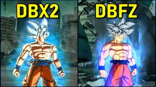 Goku - All Forms & Attacks | DBFZ vs DBXV2 (Ultra Instinct) SSGSS-SSJ4-SSJ3-SSJ-KX20-UI-MUI