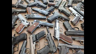 Lots of Surplus Handguns