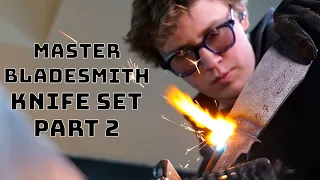 Making a Damascus Double-Edge Integral Bowie 🔥The Road to Mastersmith (part 2)