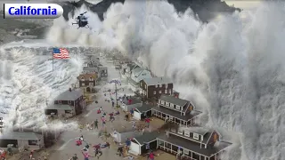 Just minutes ago! Rogue waves Hit Capitola, Santa Cruz California, USA! ventura capitola flooding