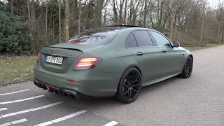 BRABUS 800 Mercedes E63 S AMG 4.0L V8 BiTurbo - LOUD Revs, Accelerations, Donuts & Crackles SOUNDS!