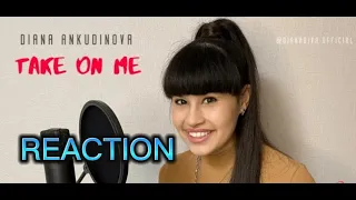 DIANA ANKUDINOVA -TAKE ON ME REACTION #singer #coversong #music