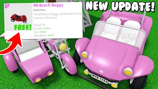 How To Get A *FREE* BEACH BUGGY! New Summer UPDATE! (Roblox Bloxburg)