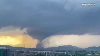 Tornado seen tearing through China's Heilongjiang