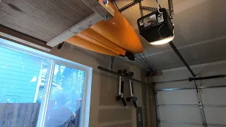 Kayak hoist using Harbor Freight electric hoist