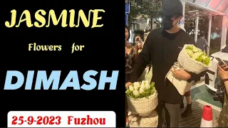 DIMASH-- Received Jasmine Flowers 25--9--2023 from Beijing Dear @DimashQudaibergen_official