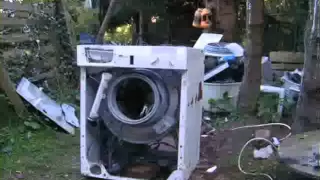 Destroy a Washer (Bosch) 17 jears old Waschmaschiene vs Stein Test3