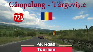 Driving Romania: Câmpulung - Târgoviște - 4k scenic hilly drive Subcarpathians
