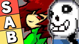 Undertale Characters in Rivals Tier List