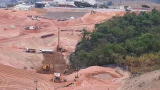Arena Mrv compactação/furação/terraplenagem 10/10/2020