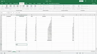 Convert Function Formula on Excel with DEC HEX BIN OCT