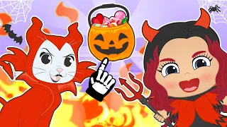 BABIES ALEX AND LILY 😈😼 Kira and Lily dress up as DEVILS for Halloween!