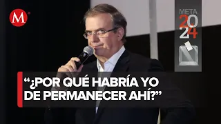 Marcelo Ebrard anuncia que su permanencia en Morena dependerá de la respuesta a su impugnación