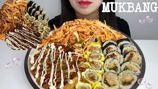 [ASMR먹방]분식정식!!돈까스.쫄면.김밥|돈쫄김|한입가득😮|Pork cutlet&Spicy noodles&Gimbap MUKBANG REAL SOUND #17