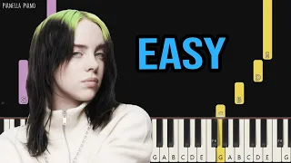 Billie Eilish - Ocean Eyes | EASY Piano Tutorial by Pianella Piano