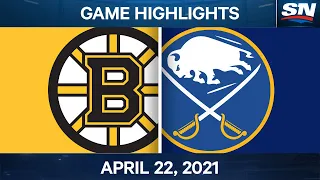 NHL Game Highlights | Bruins vs. Sabres – Apr. 22, 2021