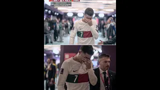 Ronaldo crying  - Ronaldo cries Morocco vs Portugal -  FIFA World Cup Qatar 2022