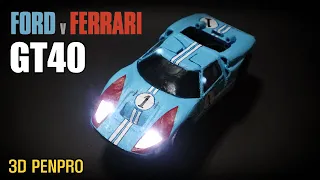 How to make GT40 racing car With 3D Pen (FORD v FERRARI) | 3D Pen creations