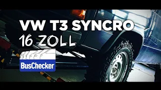 VW T3 Syncro 16 Zoll / Woran erkennt man einen echten 16 Zoll Syncro? Besuch beim BusChecker.