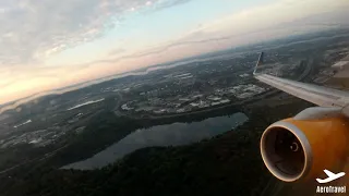 STUNNING SUMMER SUNRISE TAKE-OFF BOEING 757-300 ENGINE VIEW CONDOR DÜSSELDORF AIRPORT | DE 1616 | 4K