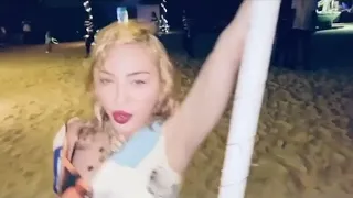 Madonna Dances on Beach for New Years Eve 2020