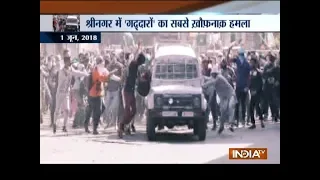 CRPF vehicle attacked by stone pelters in Jammu and Kashmir's Srinagar