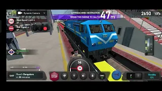 Train simulator WDG-4 BLUE going for pulling wagon