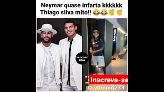Thiago Silva dando baita susto no Neymar Jr kkkkkkkkk rachei