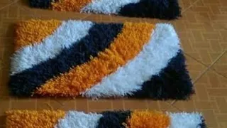 How to make a shaggy Mat using loop stitch||DIY shaggy Mat