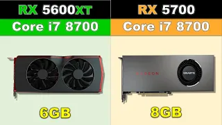 RX 5600 XT vs RX 5700 with Core i7 8700 2020's Games Benchmarks