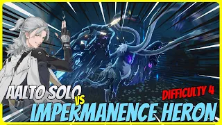 DIFFICULTY 4 TIME!! AALTO SOLO VS IMPERMANENCE HERON - TACTICAL HOLOGRAM | WUTHERING WAVES