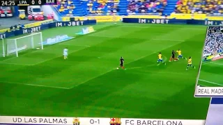 Neymar Gol Barcelona vs Las Palmas 1-0 4/14/17