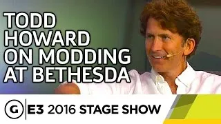 Todd Howard Talks Modding at Bethesda - E3 2016 Stage Show