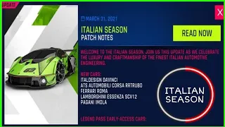 Asphalt 9: New update 18 | ITALIAN SEASON (PatchNotes) All Cars & More