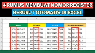 Cara Membuat Nomor Surat Secara Otomatis di Excel