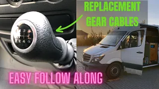 How to replace MERCEDES SPRINTER Gear Cables | Roadside Follow along guide NO SPECIAL TOOLS NEEDED