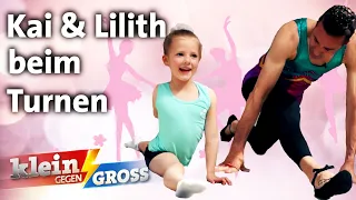 Kann Kai Spagat? Lilith (5) zeigt Kai ihre Turnkünste! | Klein gegen Groß