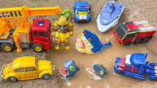 EXTRA TRANSFORMERS: TRAIN BOAT LOAD & TRANSPORT BEASTS AMBULANCE CAR Robot Accident Toys