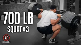 700 lb Squat x 3 | @C3Muscle