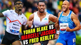 Ultimate Sprint Battle: Blake vs Jacobs vs Kerley in 100m Thriller at Rabat Diamond League!
