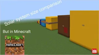 Solar system size comparison in minecraft