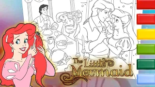 The Little Mermaid Coloring Video #11 |   Disney Princess Ariel and Prince Eric Coloring Pages