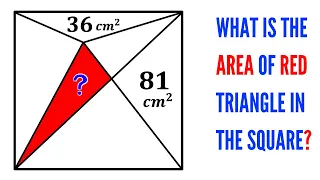 In-depth explanation | Can you find area of the Red shaded triangle? | #math #maths #mathematics