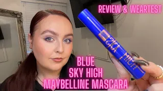 BLUE MAYBELLINE SKY HIGH MASCARA REVIEW & WEARTEST | BLUE SKY HIGH MASCARA | BLUE MASCARA REVIEW