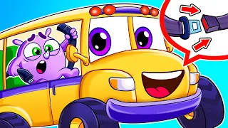 Safety Rules in the Bus 🚌 Let's Buckle Up! 🚌 Baby Cars Kids Songs