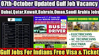 October-07-2021 assignment abroad times today all gulf job vacancy 2021 all overseas job opportunity