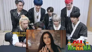 Stray kids reacting to NOW UNITED 'na na na' Official clipe